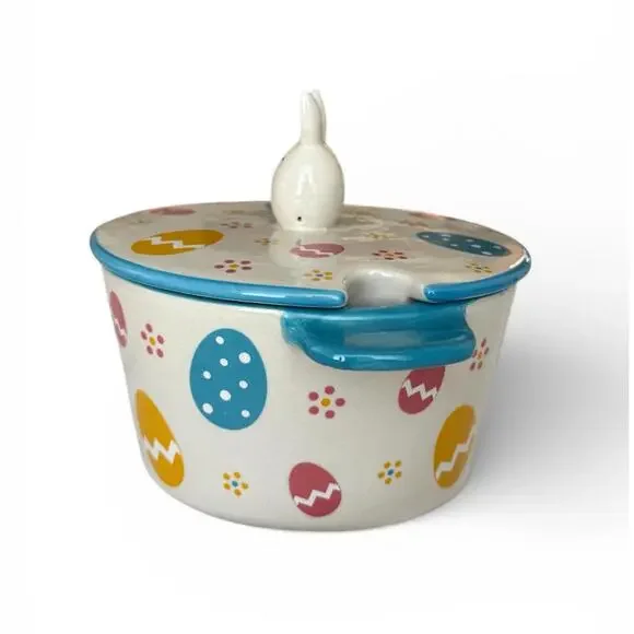 Temp-tations By Tara Old World Set Of Two Egg Hunt Small Lidded Casserole Dish - Picture 3 of 7